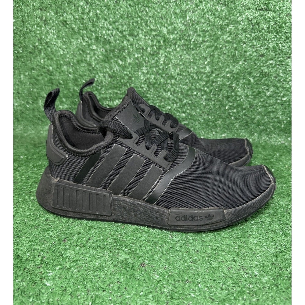 adidas NMD R1 Womens Size 8 Triple Black Running Shoes Athletic Comfort Sneakers